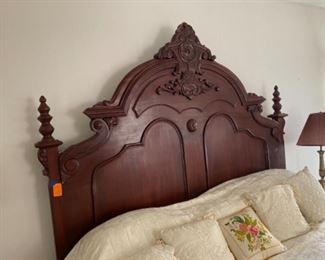 27- $1,395 - Victorian style king bed & mattress				