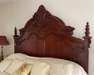 27- $1,395 - Victorian style king bed & mattress		