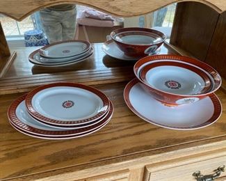49- $90  Made in Taiwan dessert set with 6 antiques demi tasse	