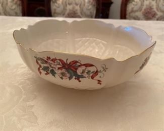 $40 Belleek Christmas bowl 