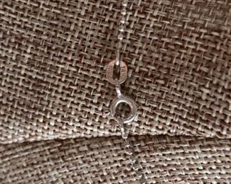 14kt white gold necklace & two hearts pendant 16" total 20" $90