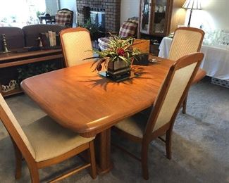 Dining table with four chairs (not pictured is one arm chair)