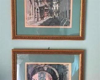 Artist Don Davey: Group of four New Orleans scenes