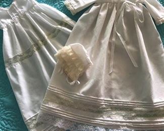 Precious Vintage Christening dress and bonnet