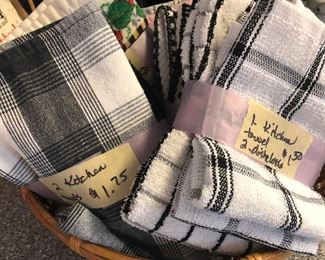 Kitchen towels and potholders
