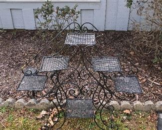 Wrought Iron tiered plant stand