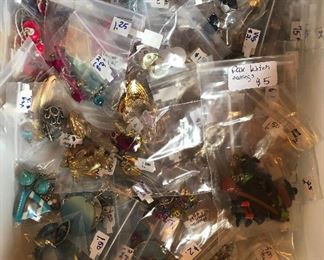 Box of JUST earrings