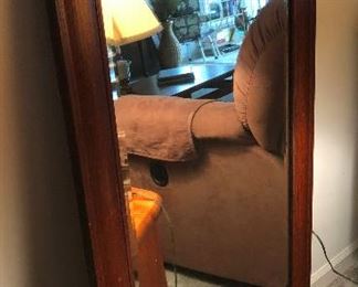 Beveled narrow mirror