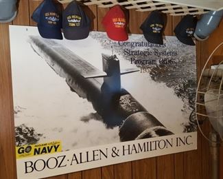 Large Mounted Booz-Allen & Hamilton Inc. Poster