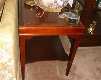 Nice vintage mahogany end table (one of a pair)