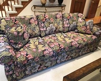 3-cushion couch by Henredon - custom fabric by Robert Allen - excellent condition