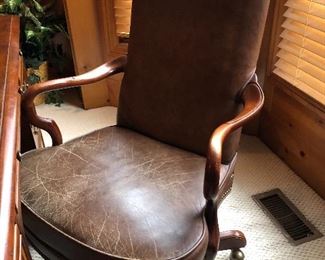 Leather office armchair