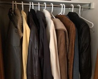 Women's coats - leather, suede and wool - size S and M