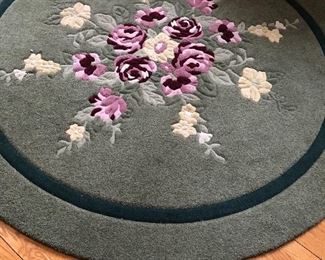 Large round wool rug - 78" round