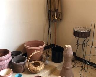 pots and plant stands
