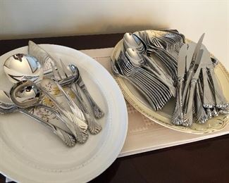 lenox flatware - full set of 10 plus serving pieces