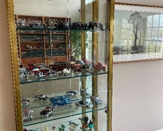 Vintage Brass Display Cabinet