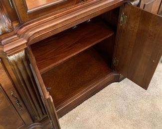 Dining Table w/6 Chairs (1 Leaf) measures                       42" x 72"/90" China Cabinet measures 61" x 16" x 82"
