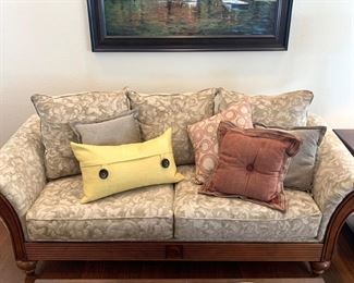Sofa measures 86" long and 36" deep