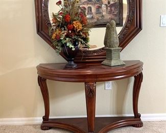 Half Round Table measures 44" x 21" x 29"