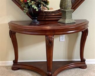 Half Round Table measures 44" x 21" x 29"