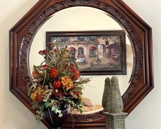 Hexagon Mirror measures 42" side to side