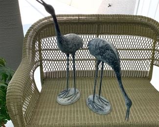 Outdoor Wicker Loveseat measures 55" x 32" x 37" 