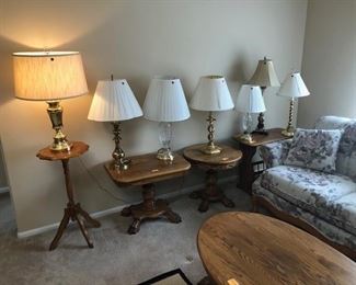 Lamps and tables