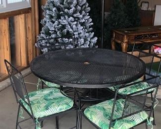 Outdoor furniture, umbrella,