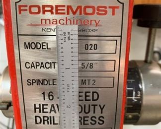 Foremost Machinery 16 Speed Heavy Duty Drill Press