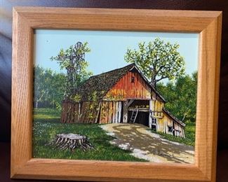H. Hargrove Signed and Framed Farm Print