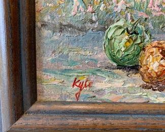 Framed Painting Signed "Kyle"