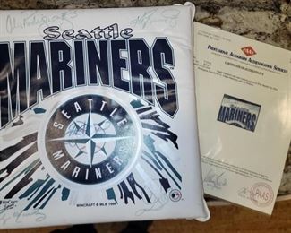 Authenticated Seattle Mariners Seat Cushion Signed by Alex Rodriguez, Ken Griffey Jr., Edgar Martinez, and Jay Buhner