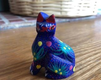 Alberjie painted wood carving from the Oaxacan area of Mexico.