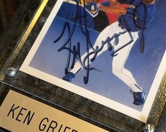 Ken Griffey Jr. Signed and Framed Card
