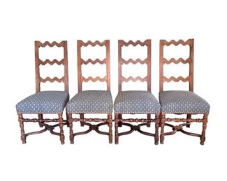 Ladder Back Chairs, Set of 4