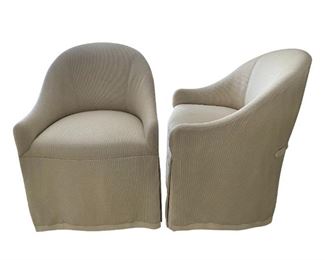 Skirted Chairs, Pair