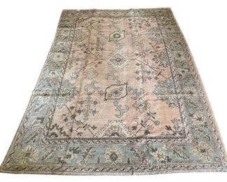 7 x 9 Vintage Hand Knotted Oushak Rug