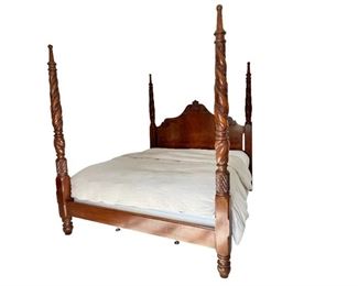 Mahogany King Size 4 Poster Bed