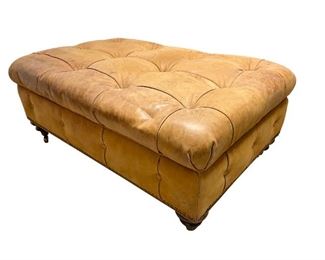 Ralph Lauren Leather Storage Ottoman
