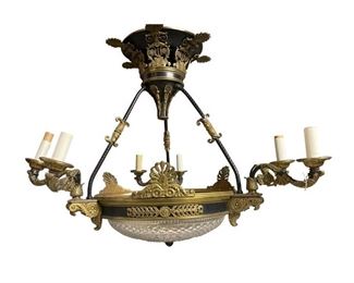 Crystal Bowl Empire Style Chandelier
