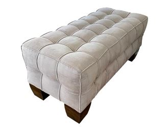 Tufted Suede Bench