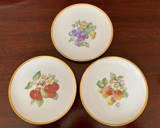 $24 - Three porcelain dessert plates, 8 in. diameter; Hutschenreuther Selb