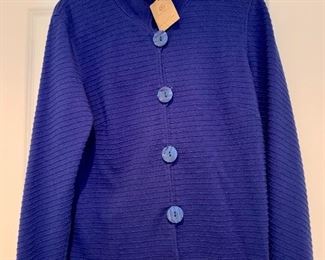 $30 - #7 Coldwater Creek 4 button blue jacket; size M