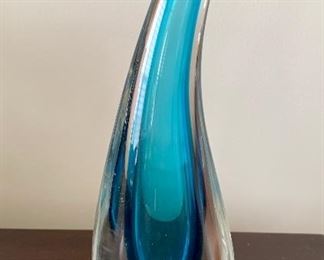 $50 - Murano style vase approx. 9 in. H x 2 in. depth