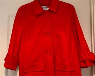 $30 - #9 Coldwater Creek red collared jacket; size 12