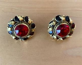 $20 - Vintage Sandor clip on earrings; Jewelry  #23; approx. 1 in. diameter