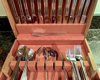 $80 - 65 pieces The Main Course stainless Japan flatware.   
