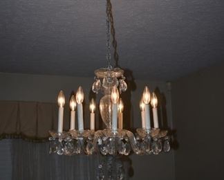 Elegant Vintage Crystal Chandelier 
