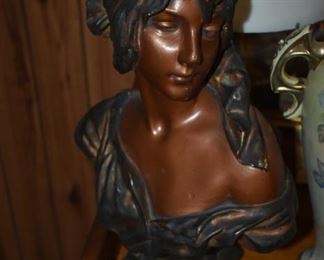 Gorgeous Antique Bust of Lady (signed)